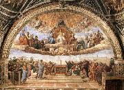 RAFFAELLO Sanzio Disputation of the Holy Sacrament oil on canvas